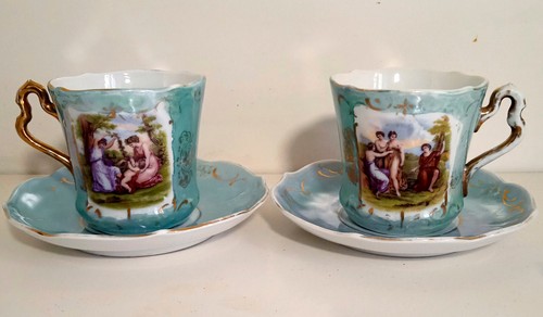 Coppia grandi tazze antiche - coppia,