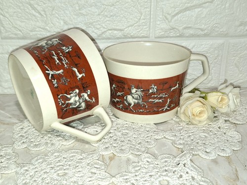 Coppia tazze porcellana scene - coppia,